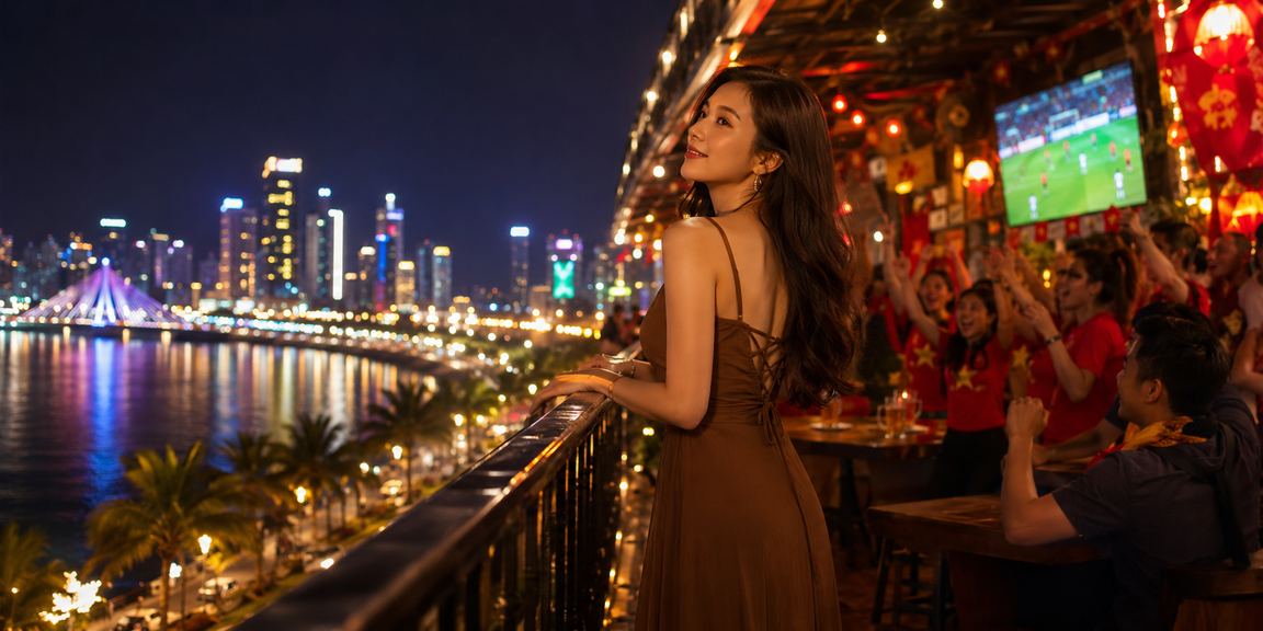 Người dùng Đà Nẵng theo dõi kèo thể thao trực tuyến tại quán cà phê buổi sáng