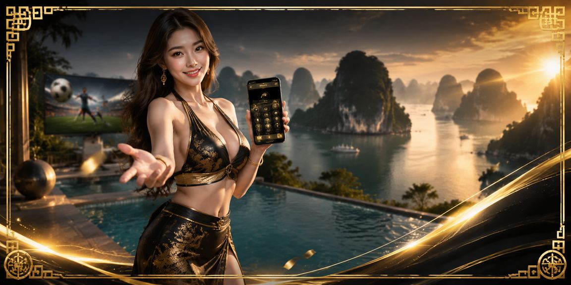 Người chơi tại vịnh Hạ Long sử dụng ứng dụng cá cược trên smartphone trong buổi chiều